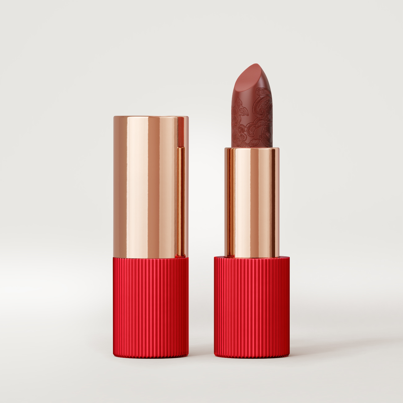 La Perla Matte Silk Lipstick 102 - Terracotta Red